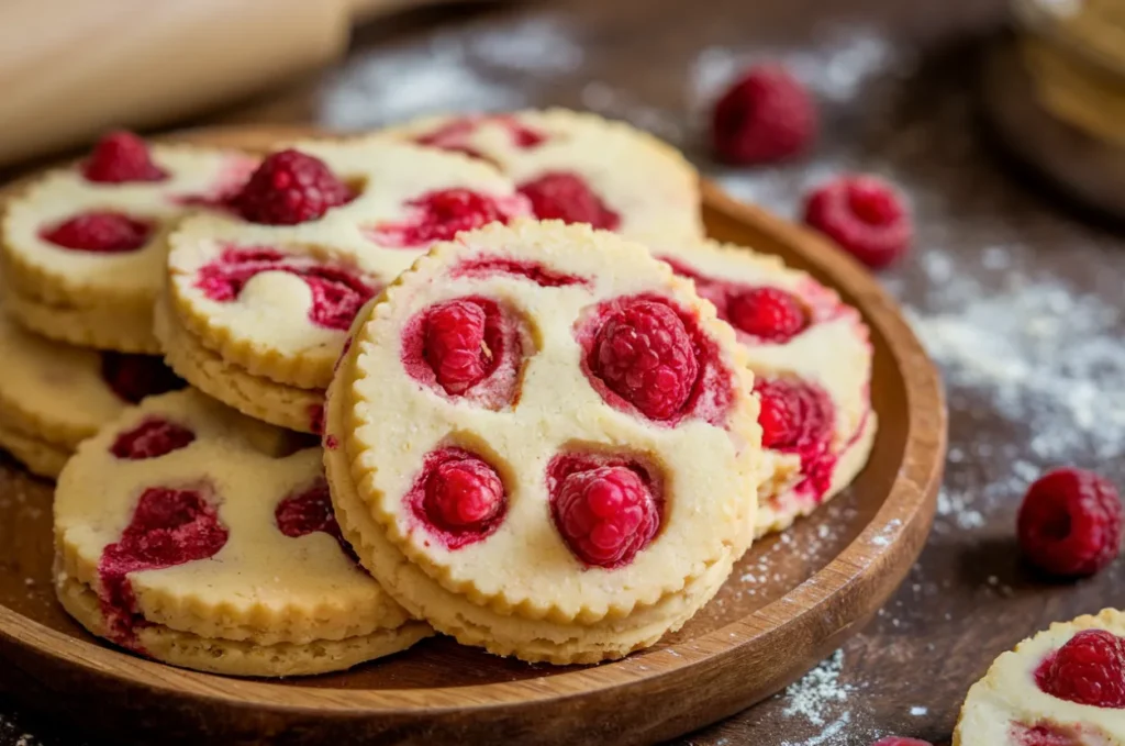 Raspberry Swirl Shortbread Cookies