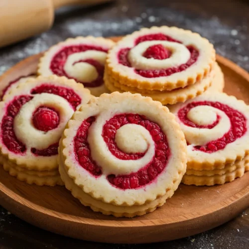 Raspberry Swirl Shortbread Cookies