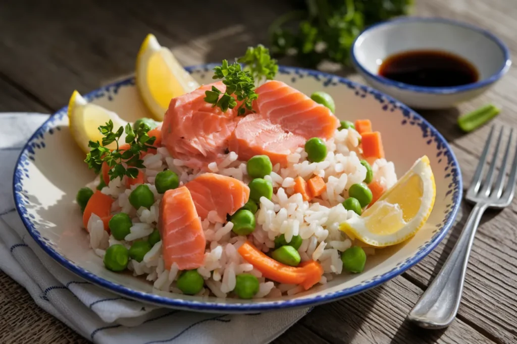 Canned Salmon and Rice Delight