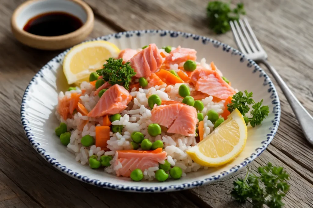 Canned Salmon and Rice Delight