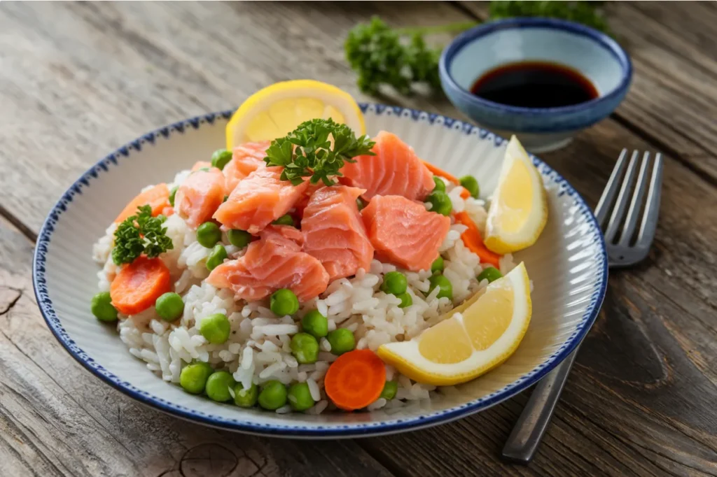 Canned Salmon and Rice Delight