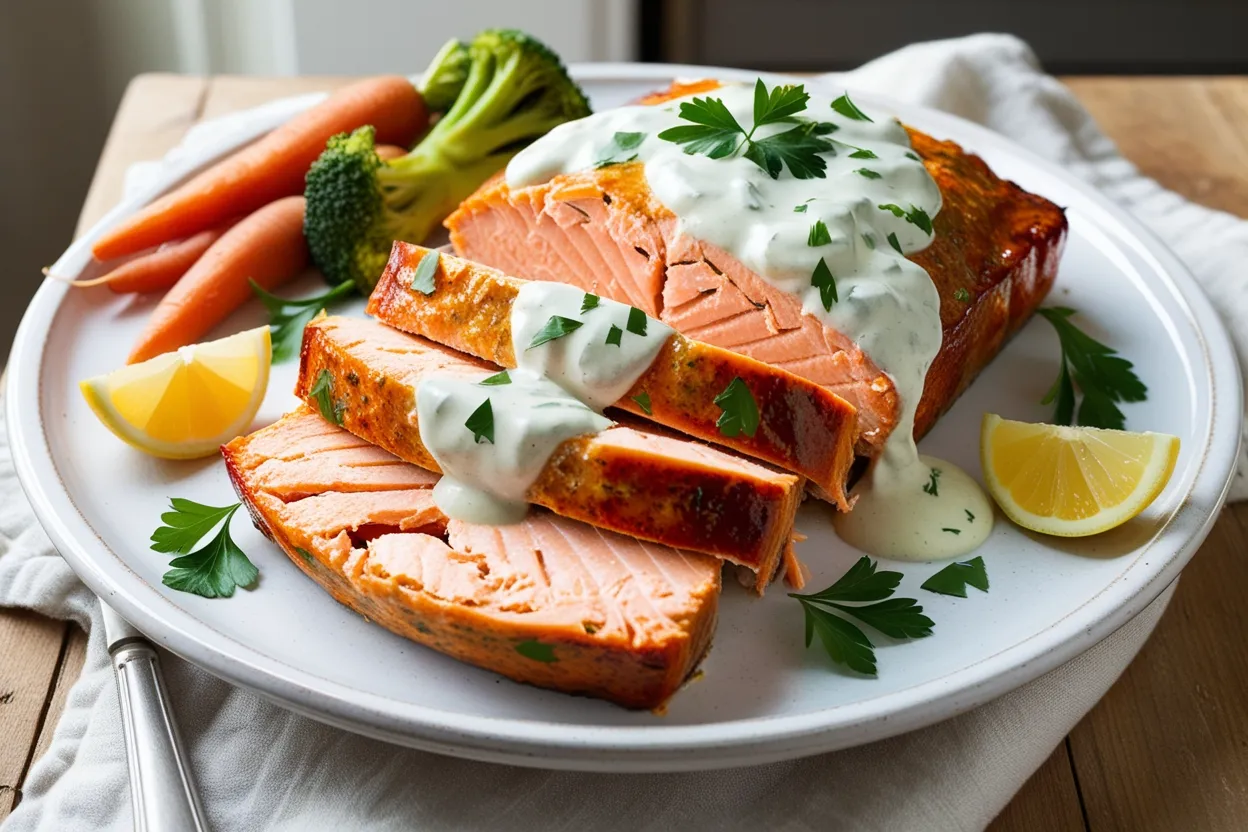 Irresistible Salmon Loaf with White Sauce Recipe