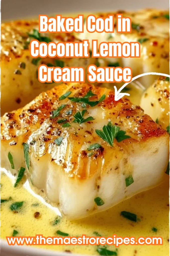 Baked Cod in Coconut Lemon Cream Sauce 2 39