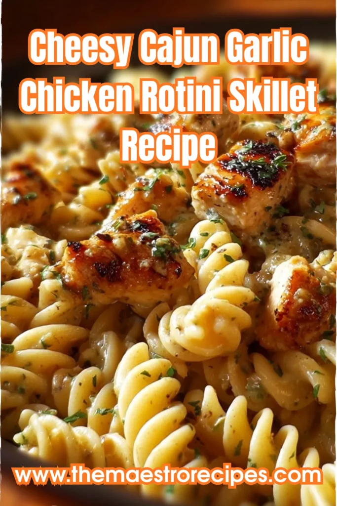 Cheesy Cajun Garlic Chicken Rotini Skillet Recipe 2 4
