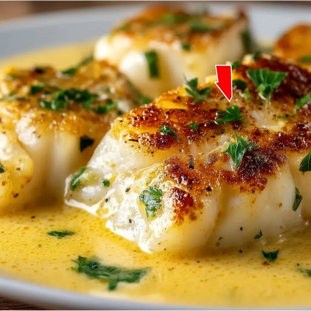 Baked Cod in Coconut Lemon Cream Sauce
