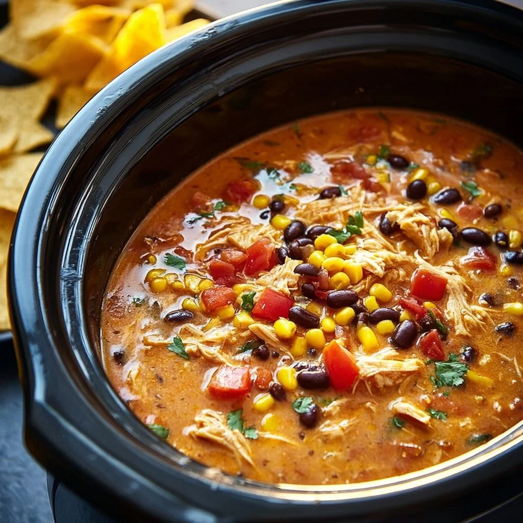 Crockpot Chicken Tortilla Soup