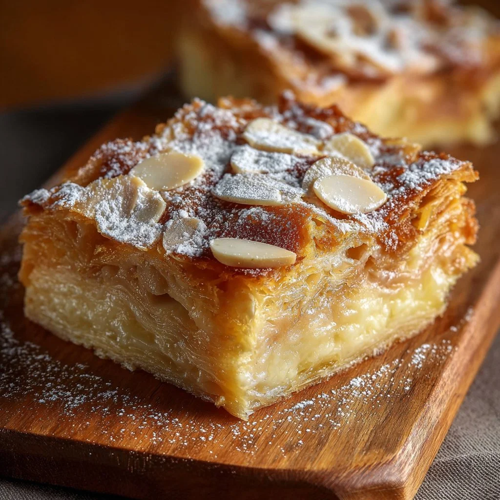 French Apple Invisible Cake: A Slice of Delight Awaits! 1 Slice of French Apple Invisible Cake with layers of thinly sliced apples