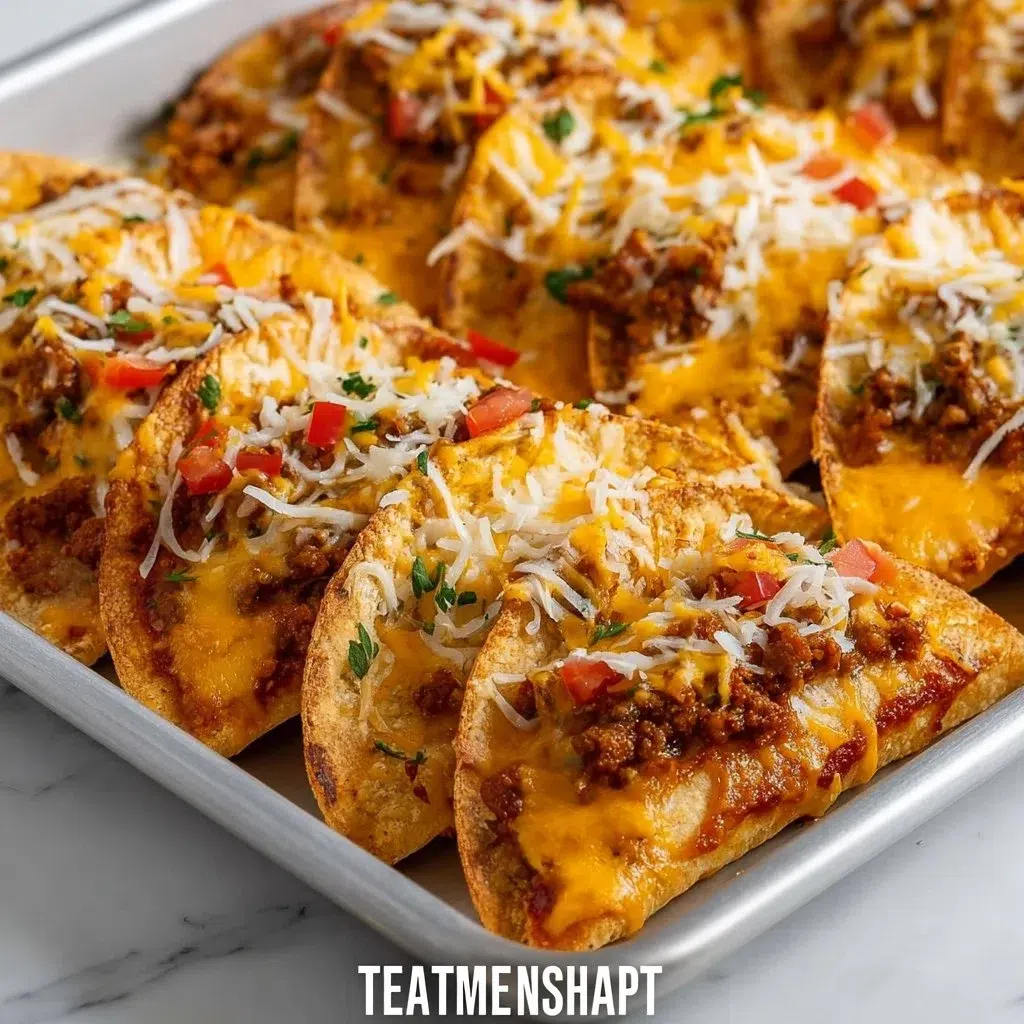 Delicious sheet pan tacos ready to serve with fresh toppings