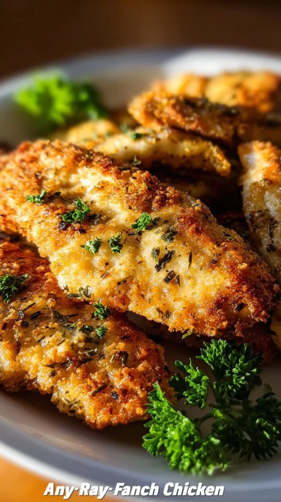 Delicious Air Fryer Ranch Chicken served on a plate
