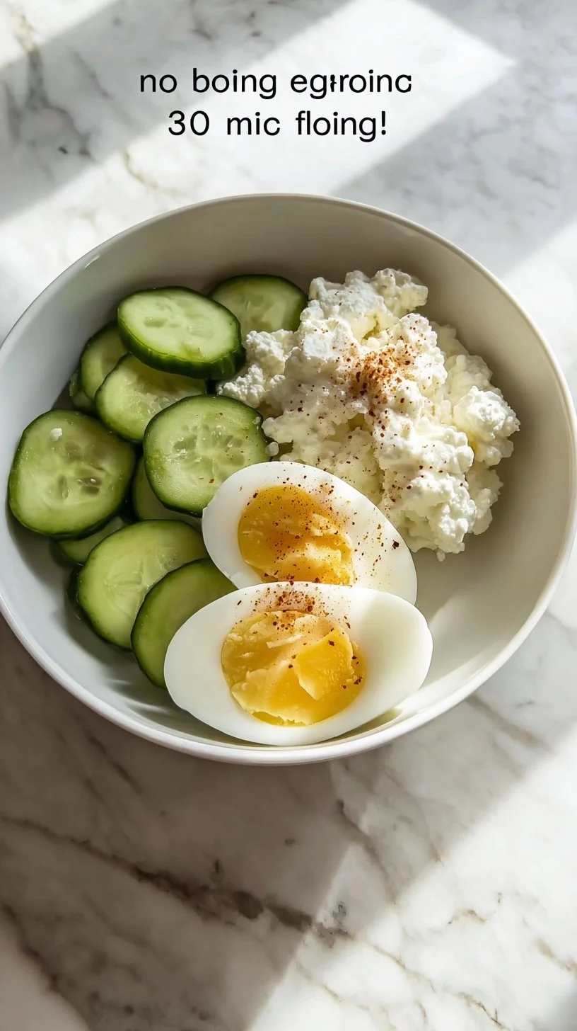 Cottage cheese with egg and mixed veggies for a nutritious meal