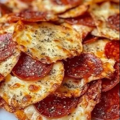 Pepperoni Pizza Chips: A Delicious Crunch with Every Bite 2 Crunchy Pepperoni Pizza Chips for a flavorful and convenient snack