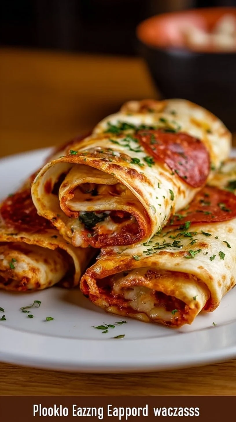 Delicious pizza recipes featuring various toppings and wraps for cooking enthusiasts.
