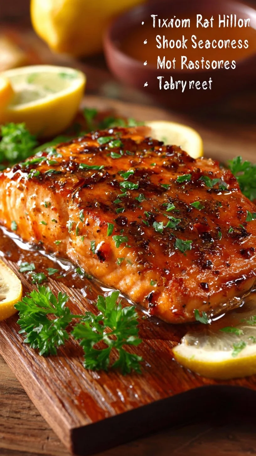Delicious honey garlic glazed salmon from Texas Roadhouse