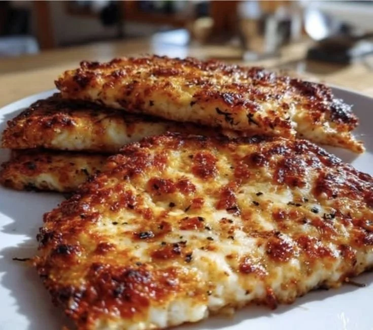 3-Ingredient cottage cheese pizza crust ready to be topped with fresh ingredients