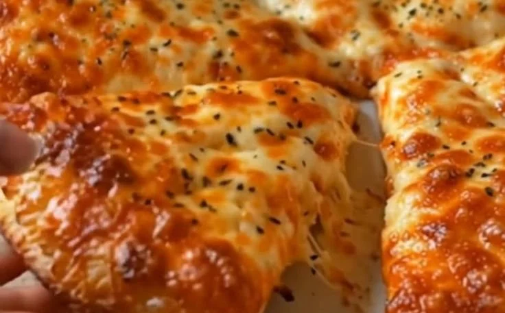 3-ingredient cottage cheese pizza crust topped with fresh ingredients