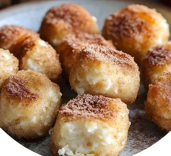 Cinnamon Apple Cottage Cheese Bites served in a bowl with fresh apple slices