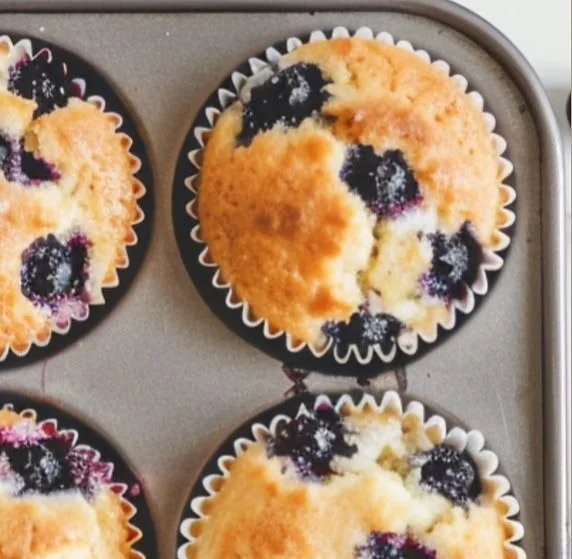 Cottage Cheese Blueberry Muffins