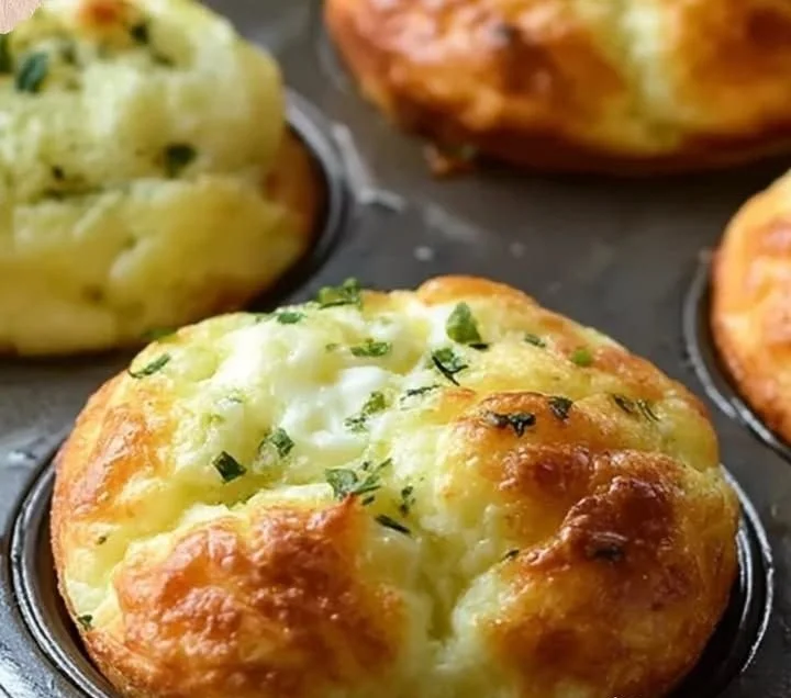 Cottage Cheese Egg Muffins fresh out of the oven, healthy breakfast option