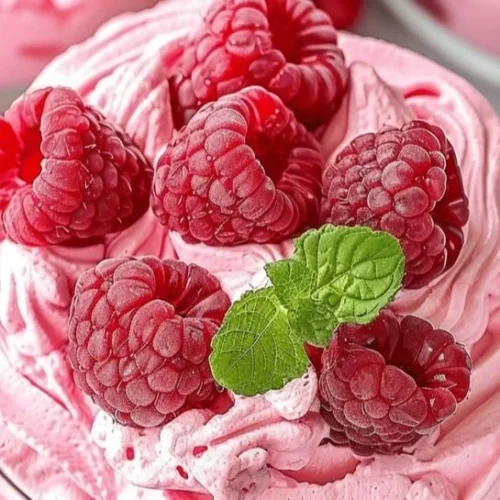 Cottage Cheese Raspberry Mousse 2 Delicious cottage cheese raspberry mousse dessert in a glass