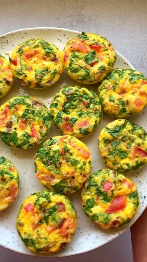 Delicious homemade easy egg bites ready to be served on a plate