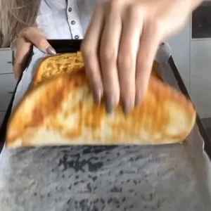 Keto Cottage Cheese Bake served on a plate with fresh herbs