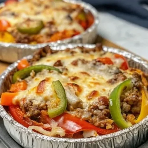 Low Carb Crustless Pizza Bowl 2 Low carb crustless pizza bowl topped with fresh ingredients and cheese