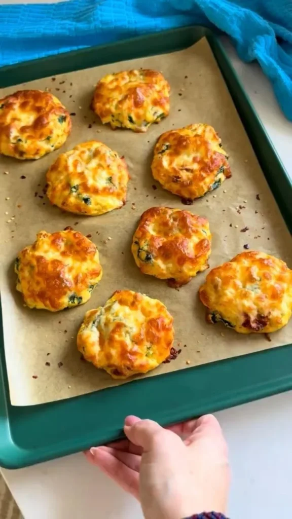 Low carb gluten free breakfast biscuits ready to serve, ideal for healthy mornings.