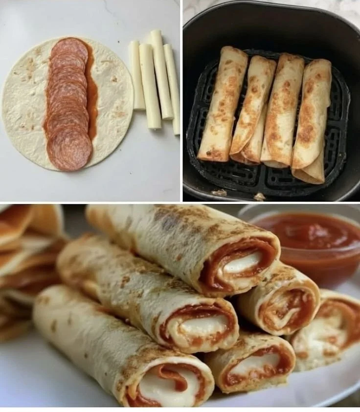 A variety of tasty air fryer recipes displayed on a wooden table.