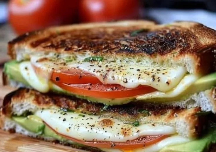 Healthy grilled cheese sandwich recipe with fresh ingredients